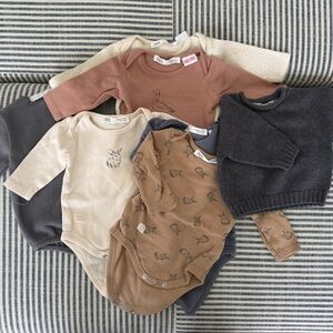 Zara Baby Onesies and Sweaters Bundle